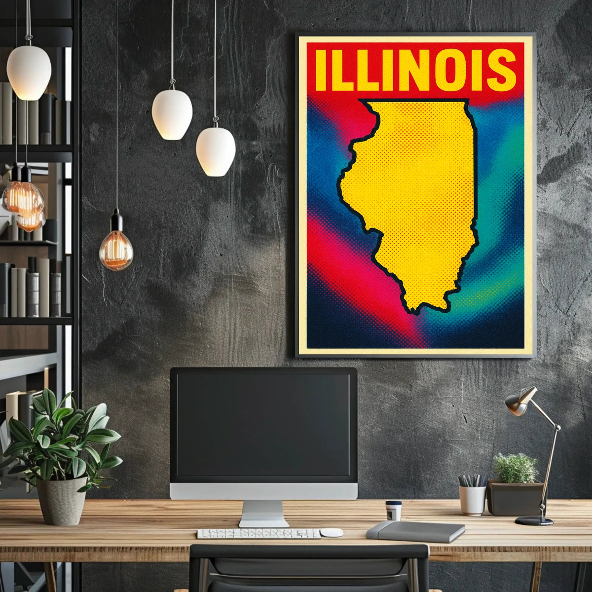 Vibrant Illinois Poster