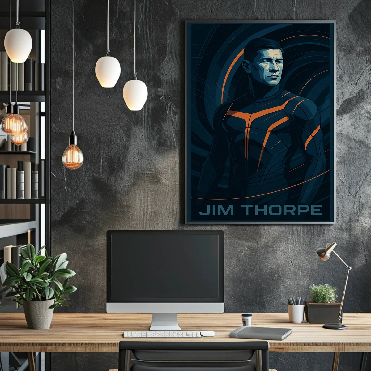 Jim Thorpe Iconic Athlete Poster