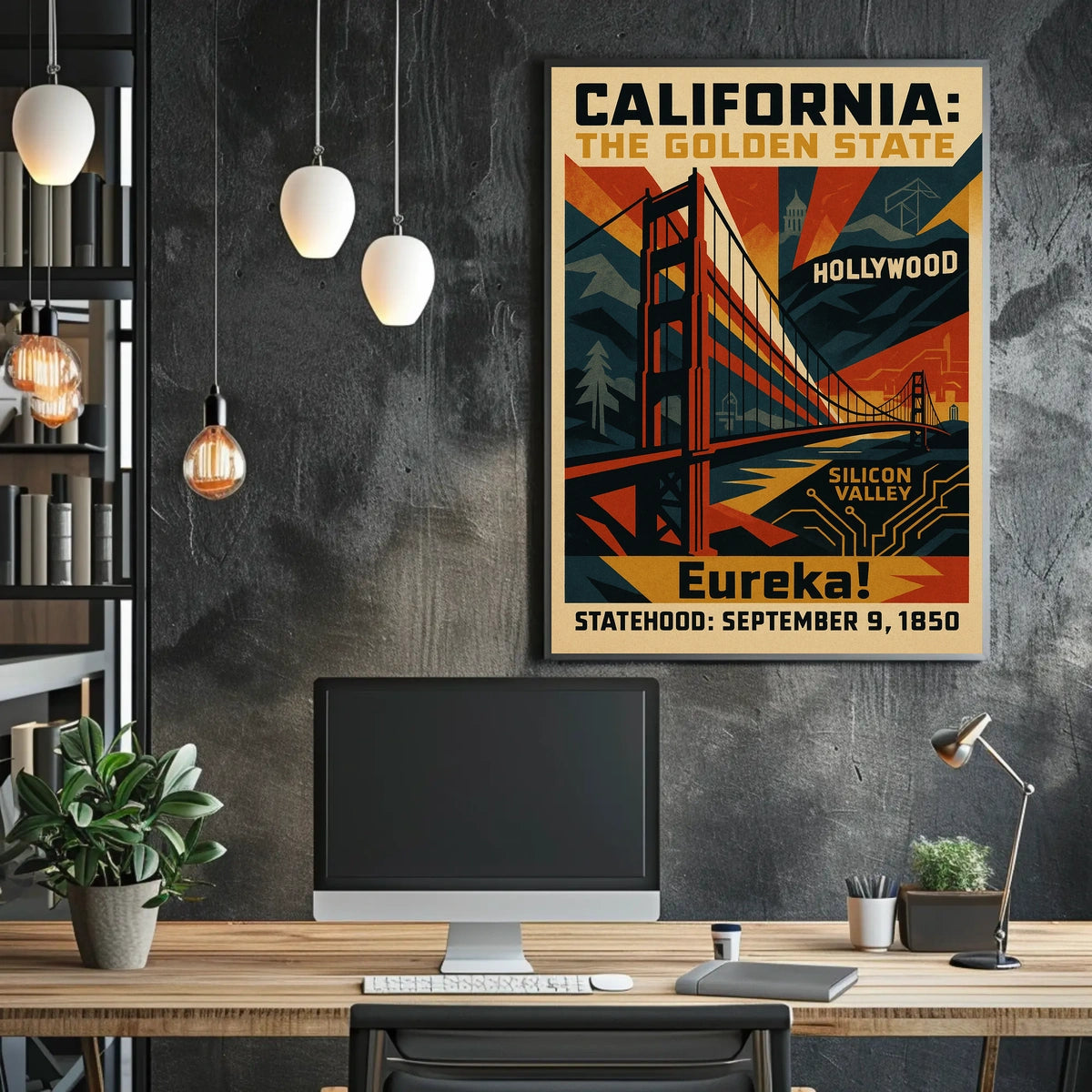 California The Golden State Poster