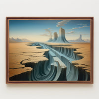 Surreal Desert Canyon Artistic Poster