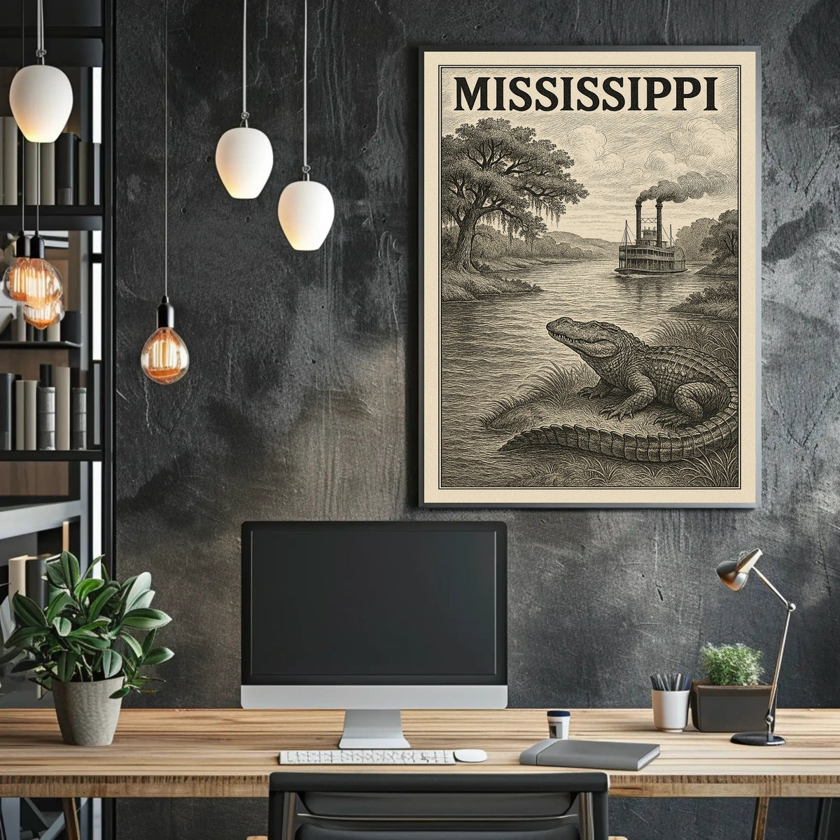 Mississippi River Scene Poster