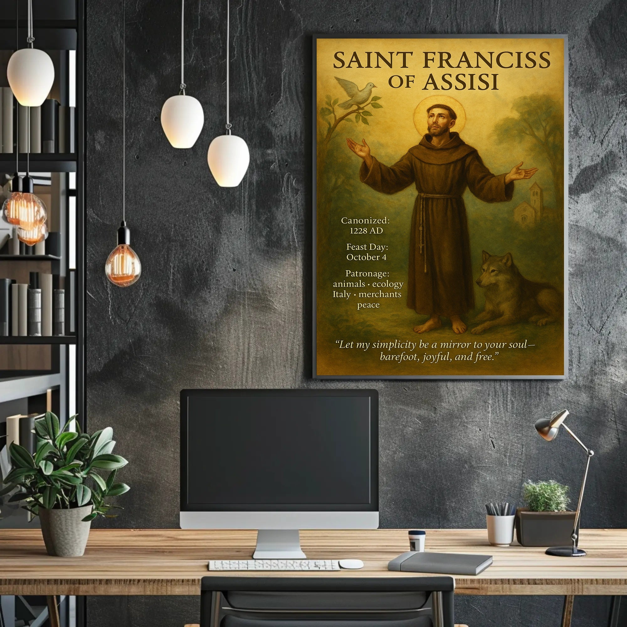 Saint Francis Religious Iconography Cultural Heritage Poster