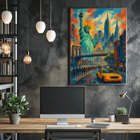 City of Dreams New York Skyline Art Print