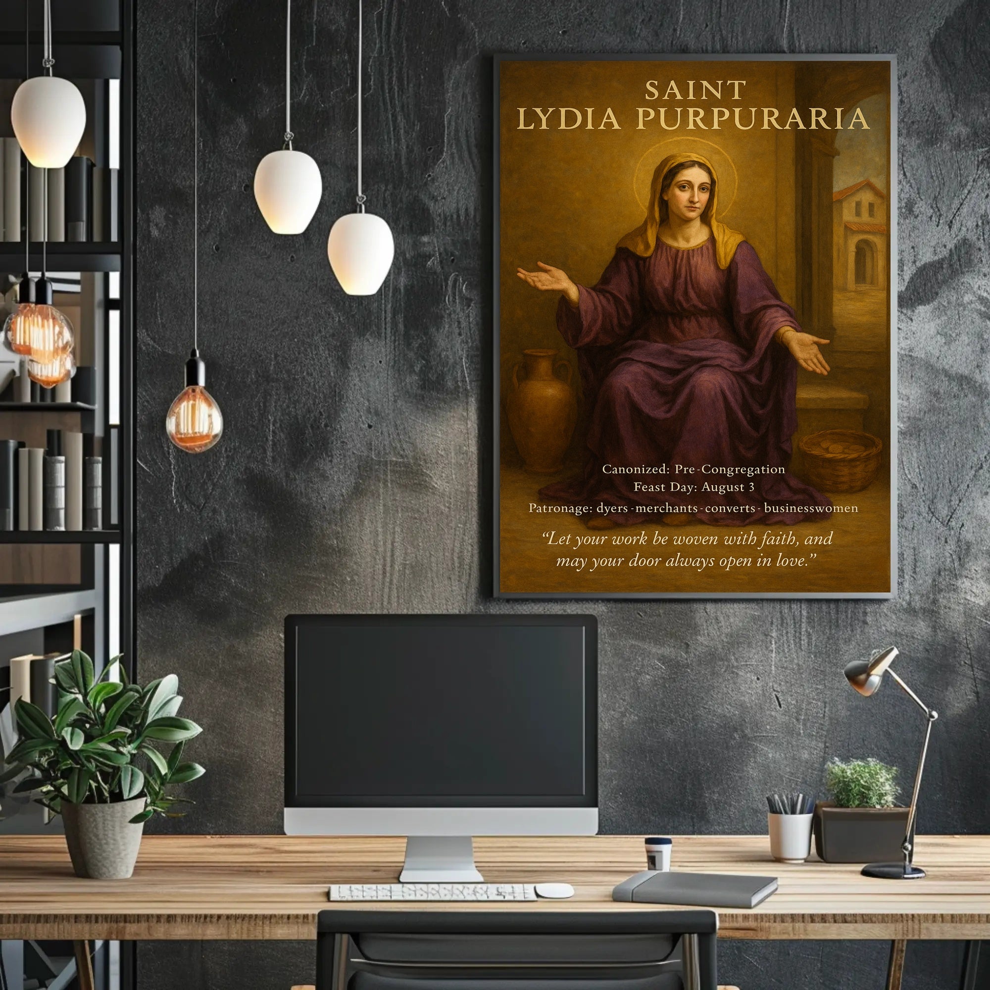 Saint Lydia Reverent Poster for Cultural or Heritage Poster