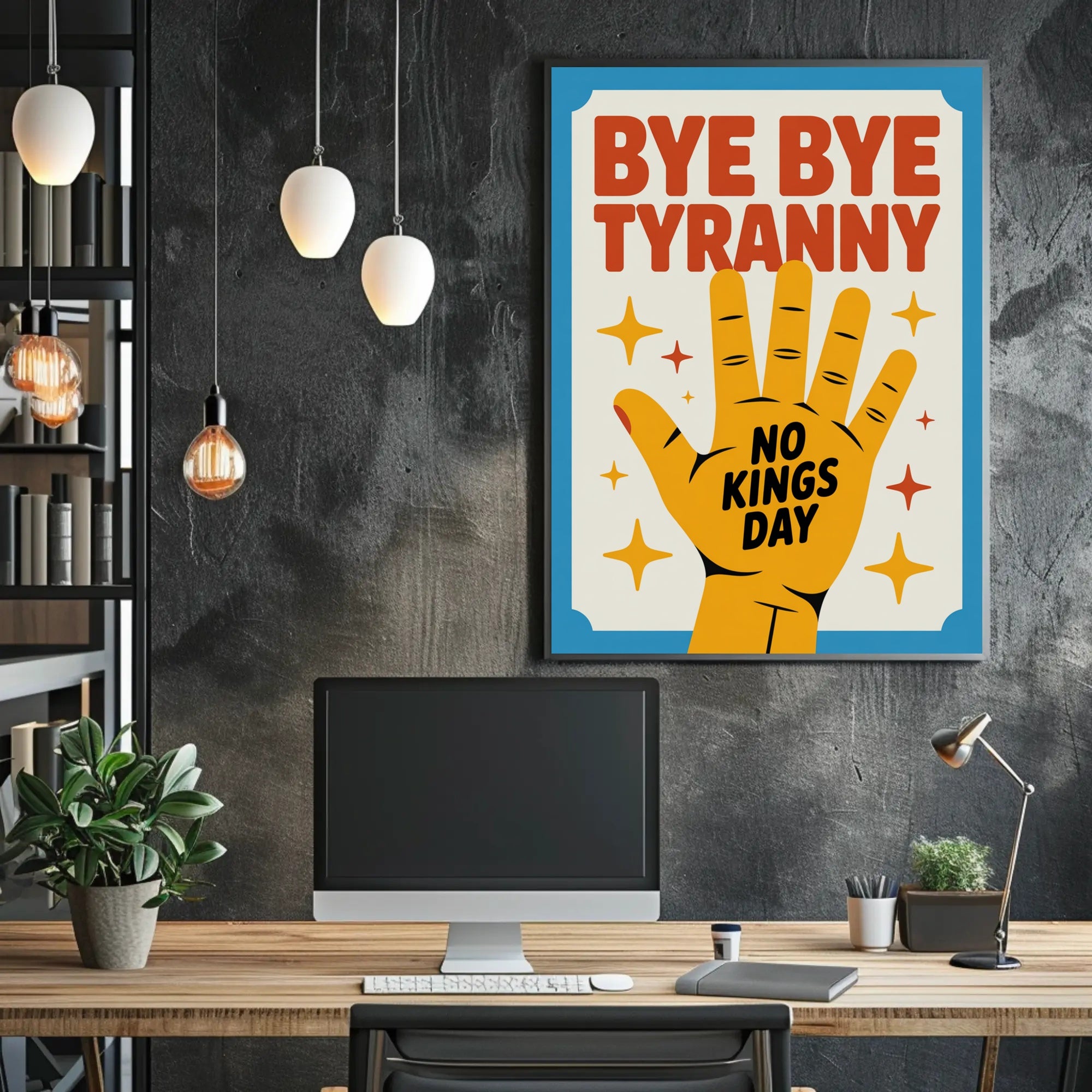 NO KINGS DAY Political or Propaganda Poster