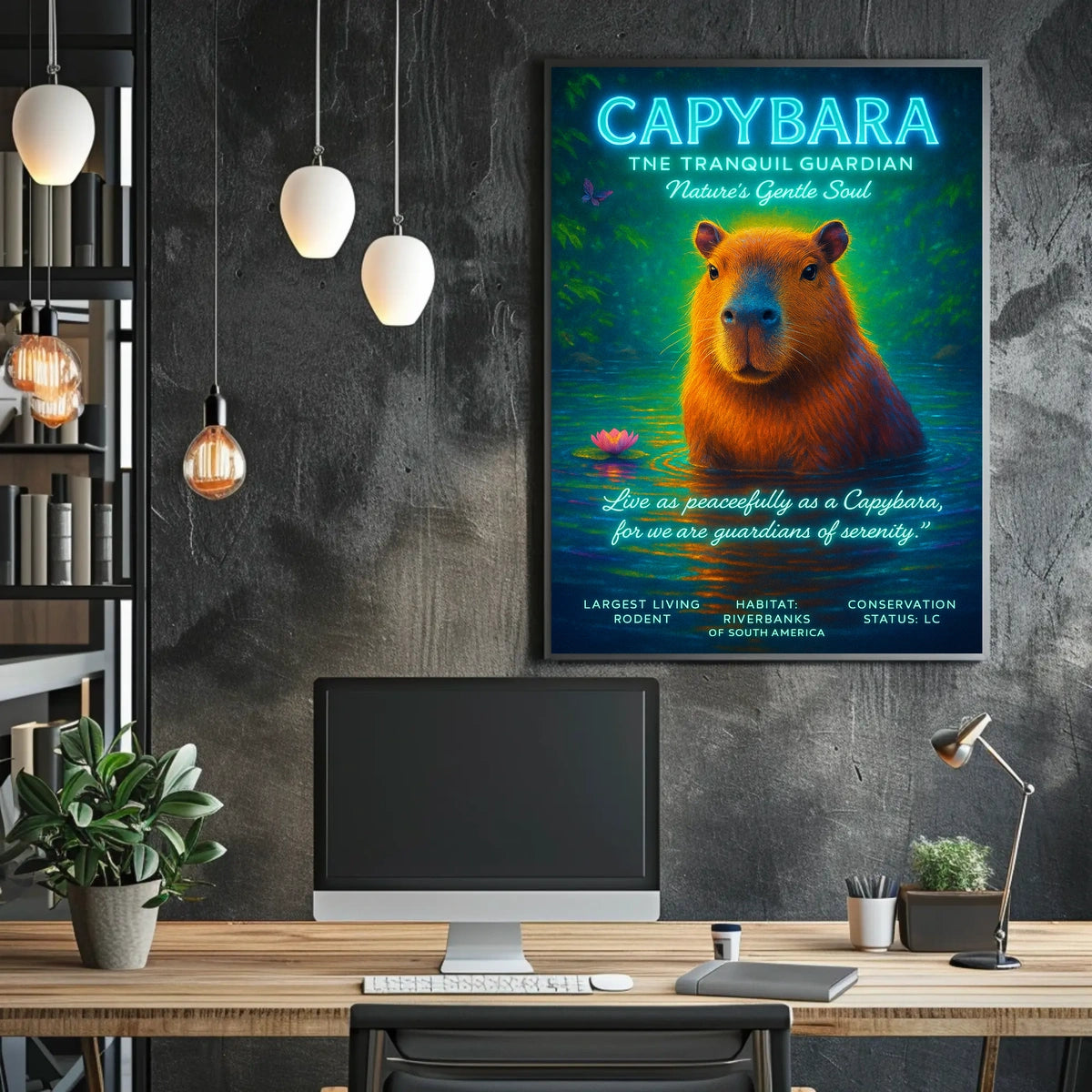 Capybara The Tranquil Guardian Poster