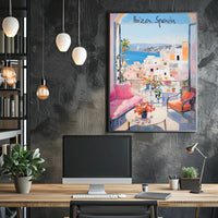 Ibiza Balcony Oasis Poster