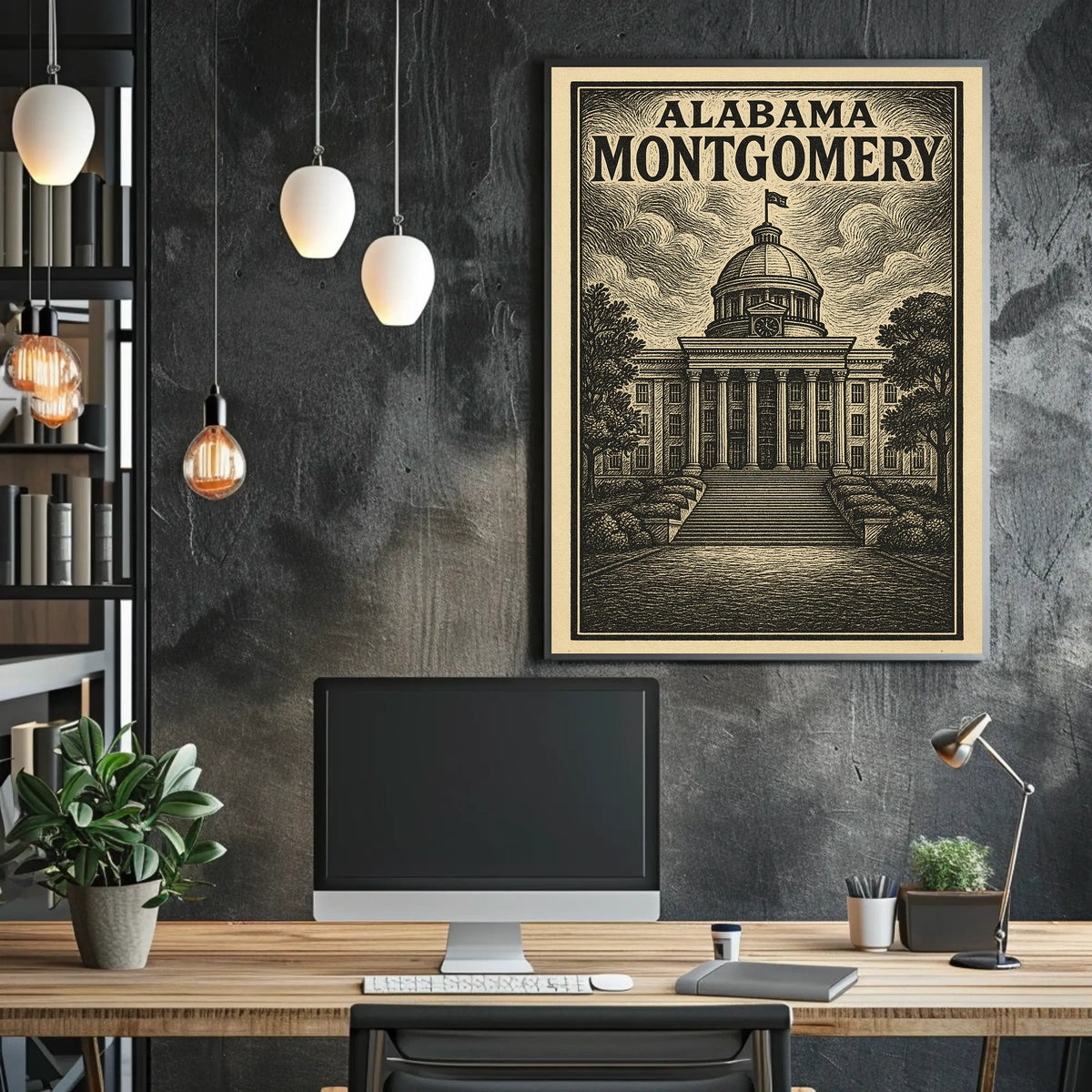 Alabama State Capitol Montgomery Poster