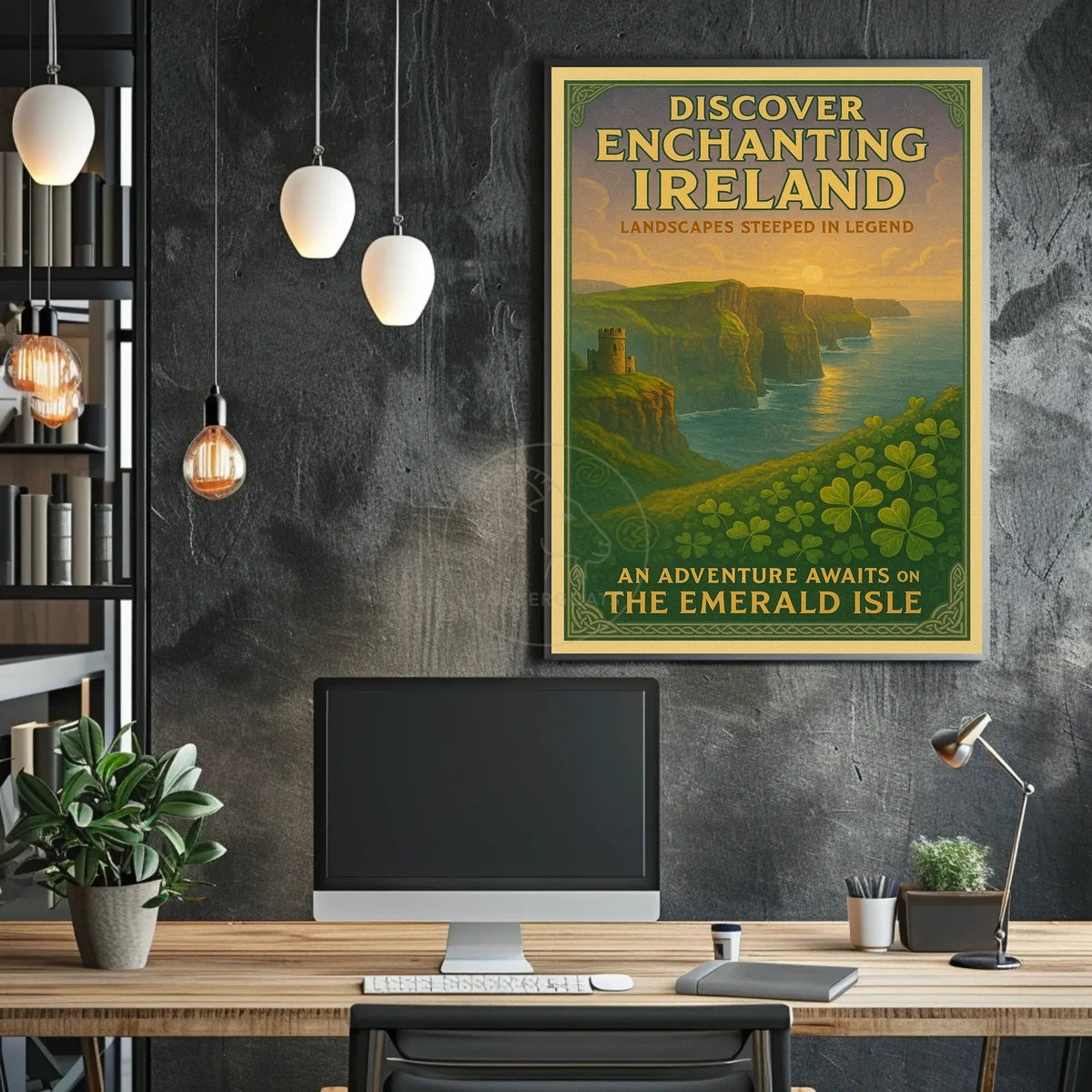 Ireland's Enchanting Cliffs Travel Poster