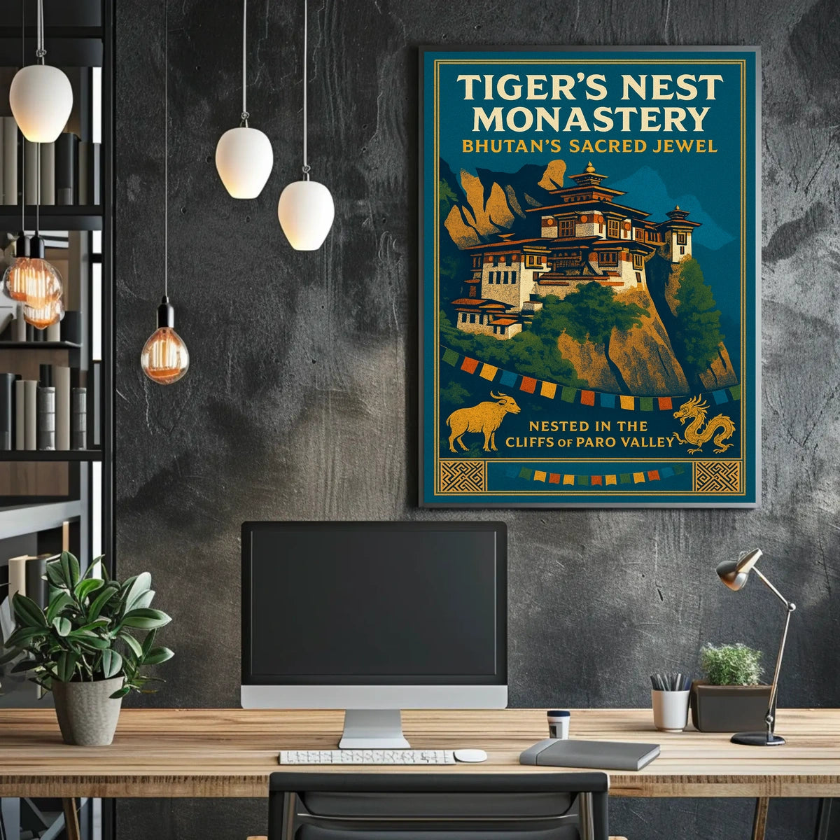 Tigers Nest Monastery Bhutans Sacred Jewel Poster
