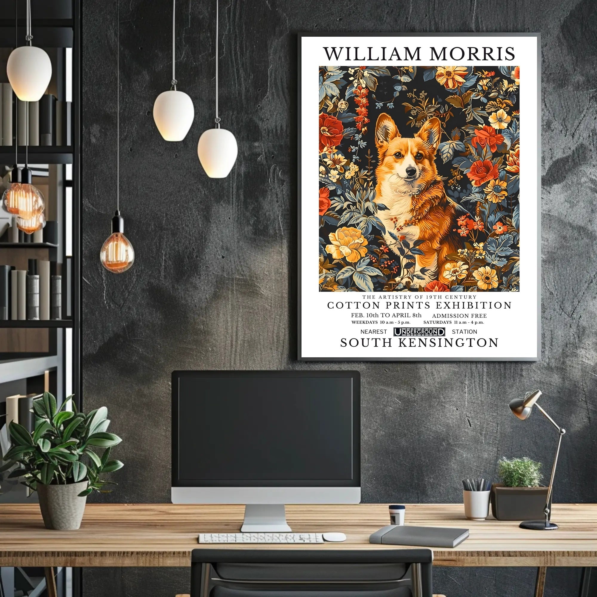 Elegantly Crafted Corgi Design: Abstract or Artistic Poster