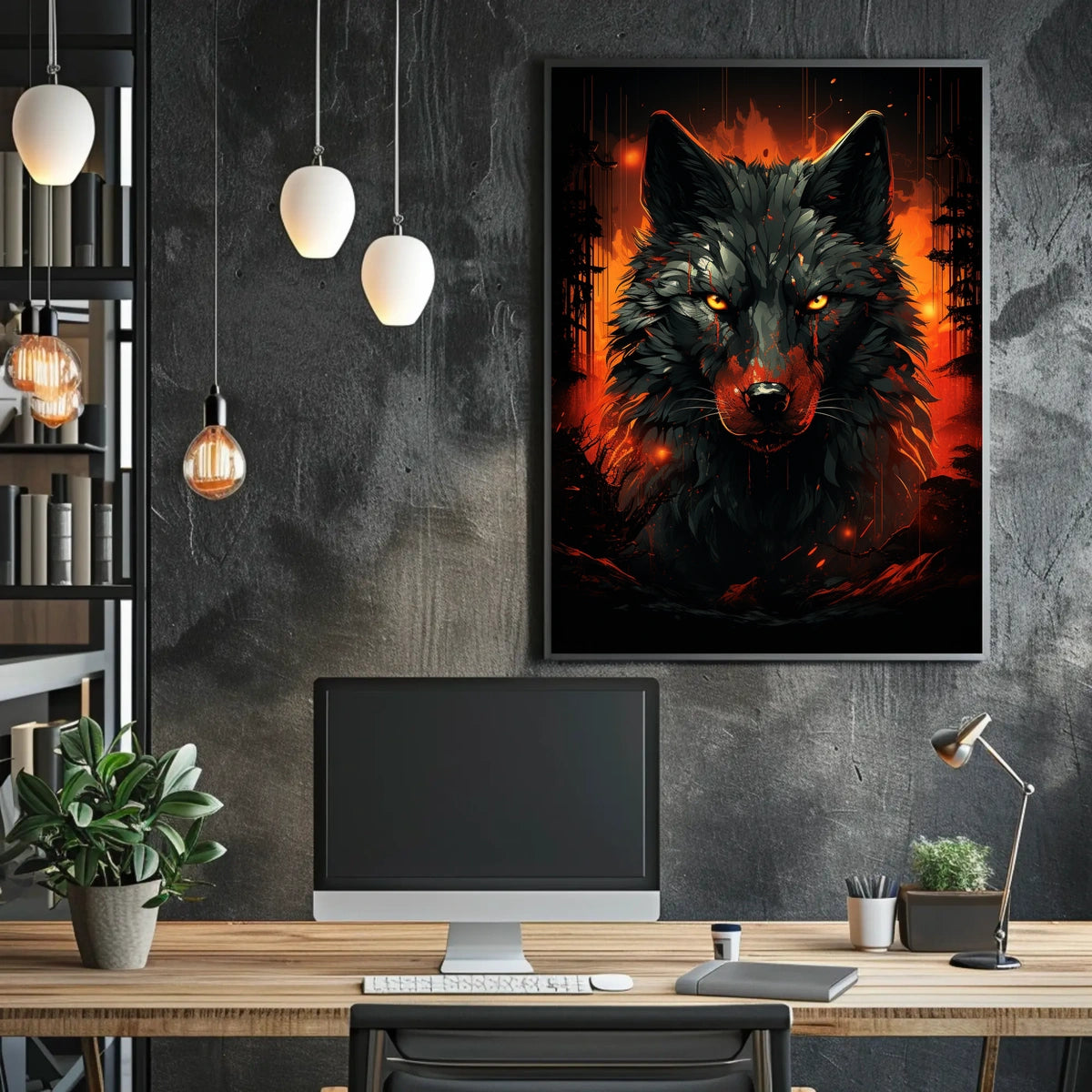 The Fiery Wolf Poster