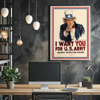 Uncle Sam Patriotic Military Recruitment Poster PosterGoat