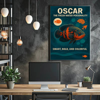 Oscar Fish Abstract Art for Animal Poster