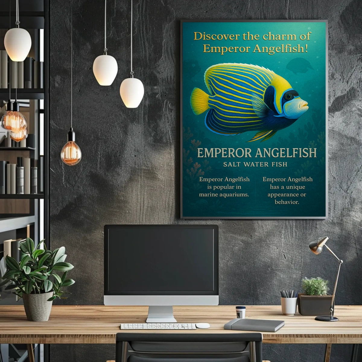 Discover the Charm of Emperor Angelfish Poster