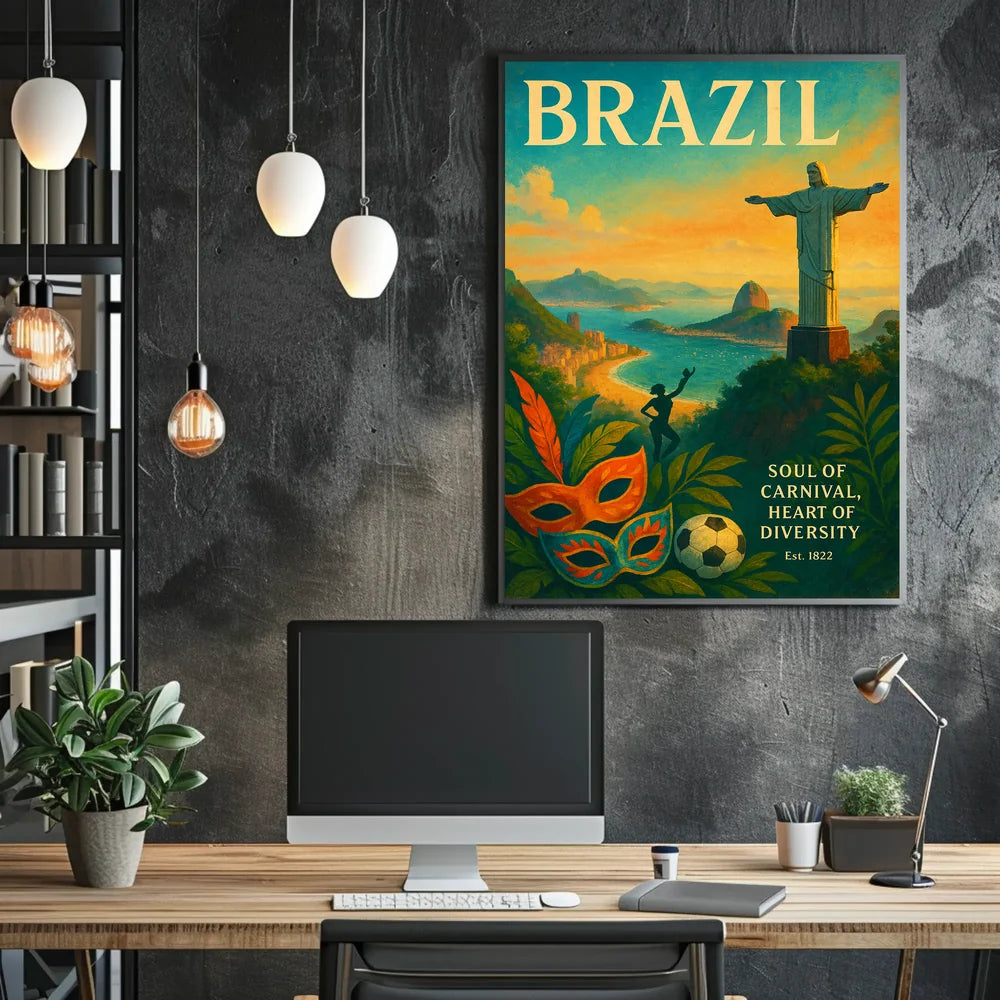 Brazilian Carnival Vintage Vibes Cultural or Heritage Poster PosterGoat