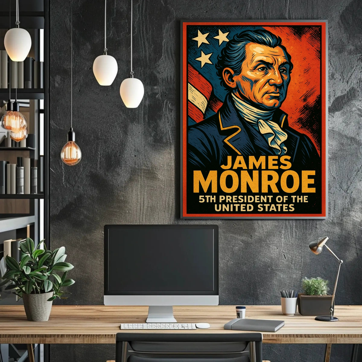James Monroe Fifth President Poster Scenic Wall Art 18x24