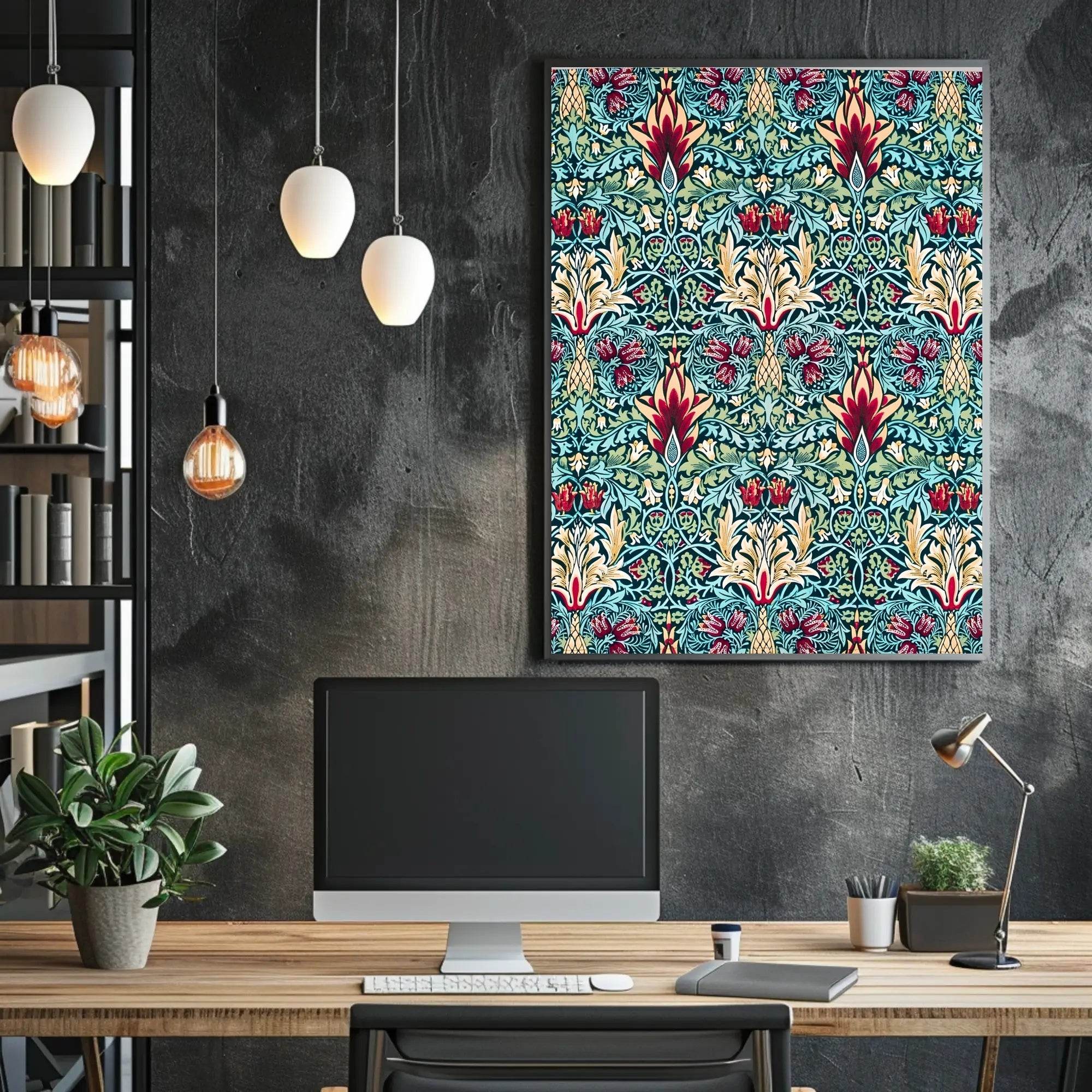 Victorian Floral Elegance: Abstract or Artistic Poster