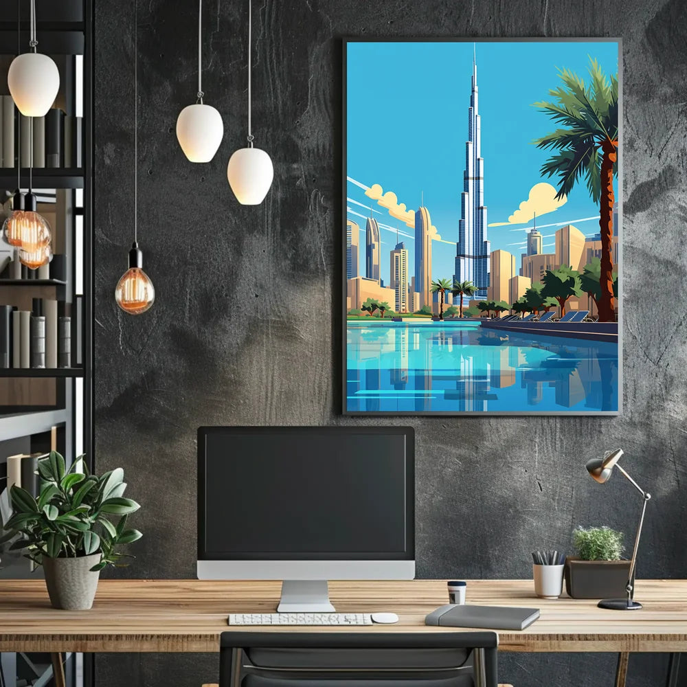 Dubai Skyline Luxury Poster: Modern Urban Oasis