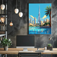 Dubai Skyline Luxury Poster: Modern Urban Oasis
