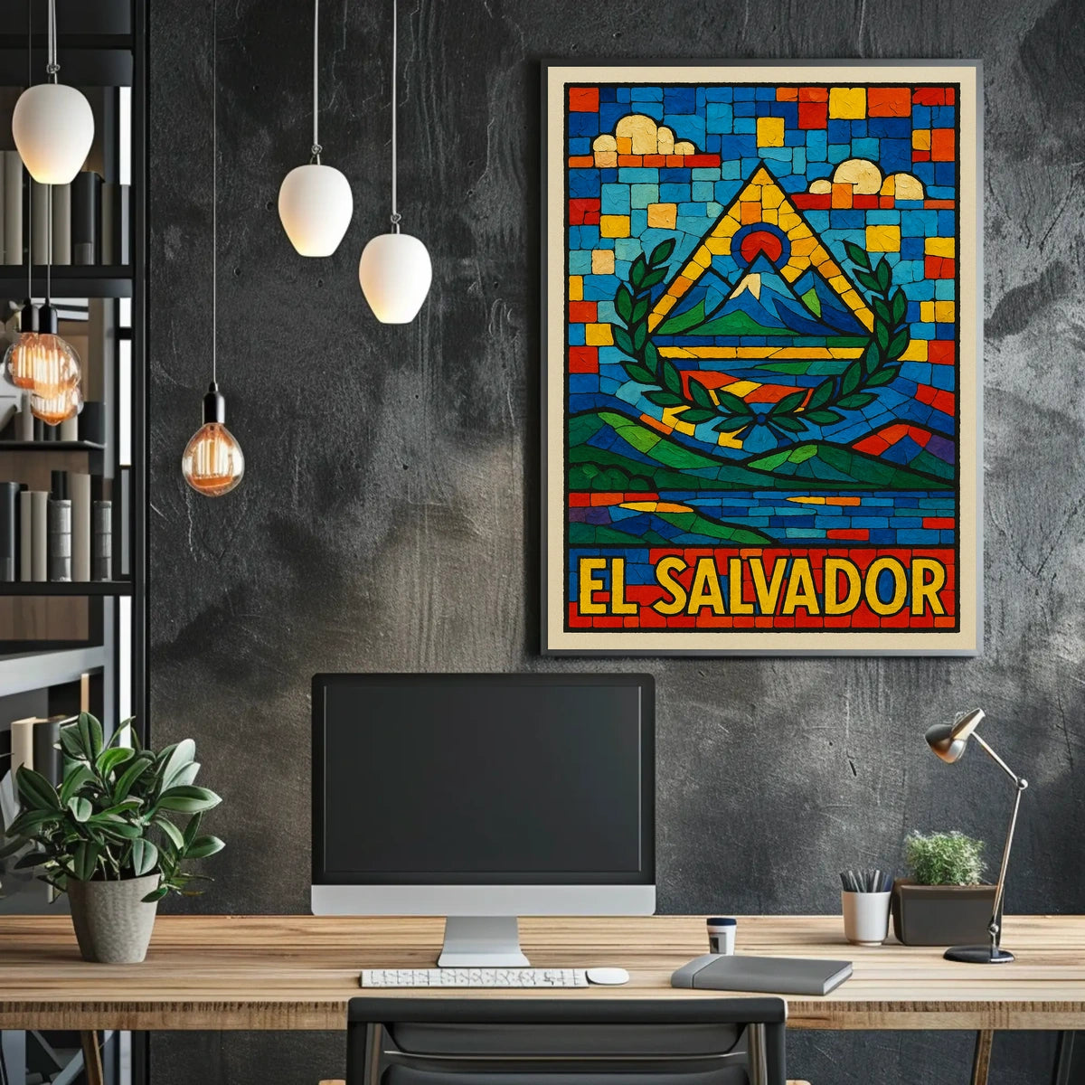 El Salvador A Vibrant Mosaic Poster