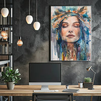 Modern Cityscape Skyscrapers Art Poster