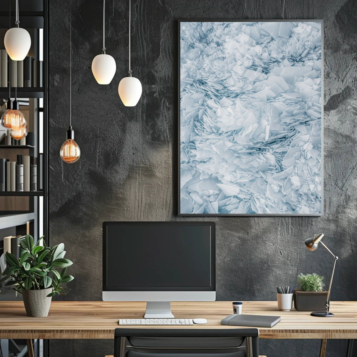 Layered Ice Formations Abstract or Artistic Poster