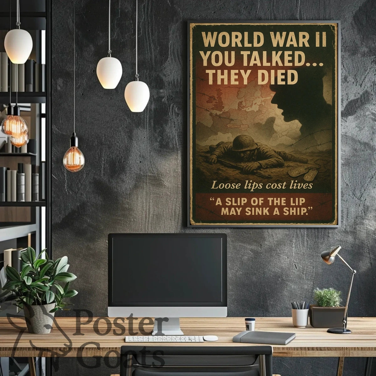 Loose Lips Sink Ships WWII Propaganda Poster