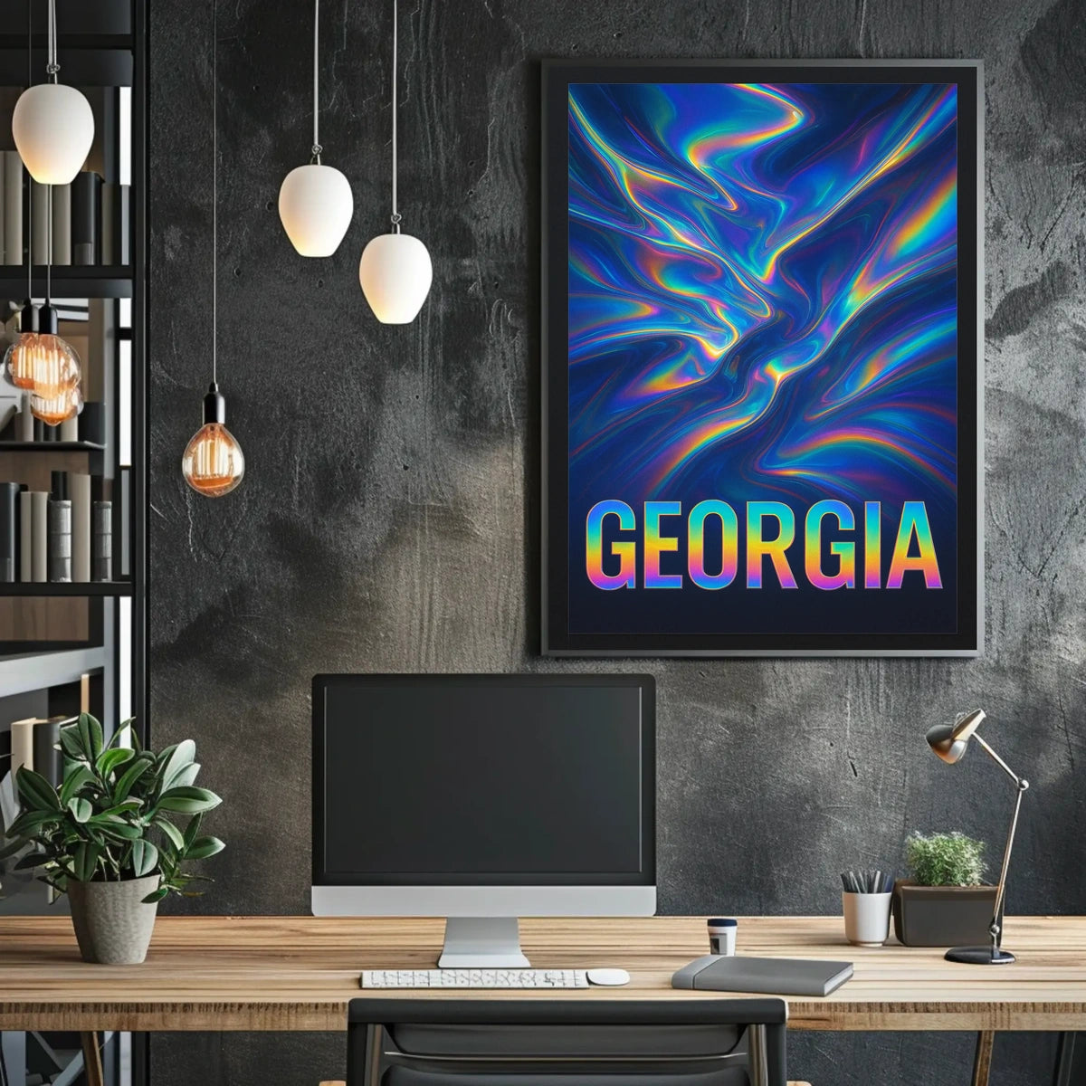 Georgia Vibrant Abstract Abstract Poster