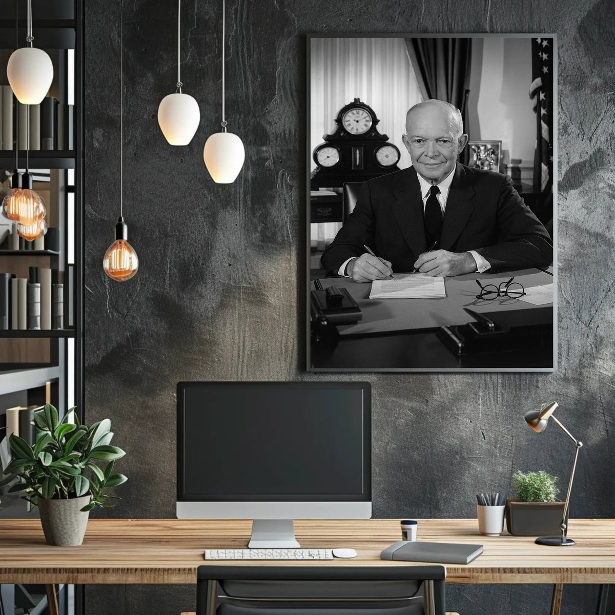 Presidential Portrait in the Oval Office β Dwight D. Eisenhower Poster