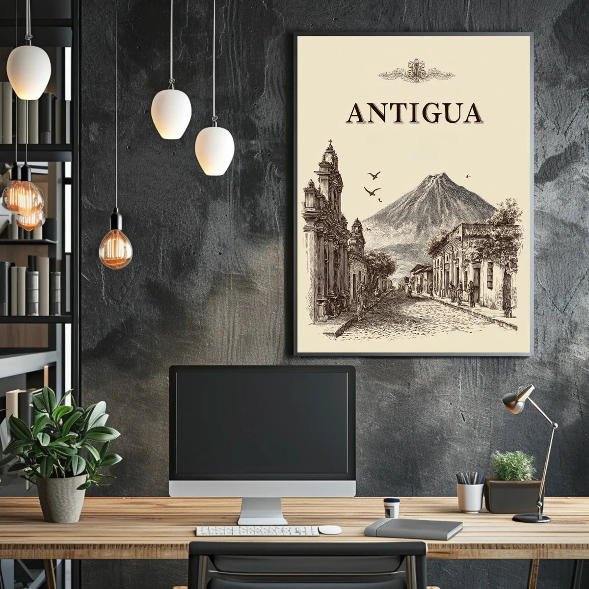 Antigua A Timeless Cityscape Poster