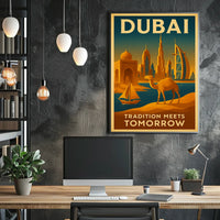 Dubai Skyline Poster Where Tradition Meets Tomorrow Decor