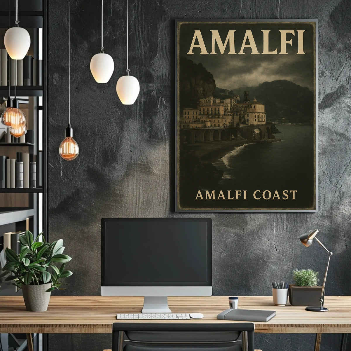 Amalfi Coast Poster Wall Art Coastal Decor Travel Gift