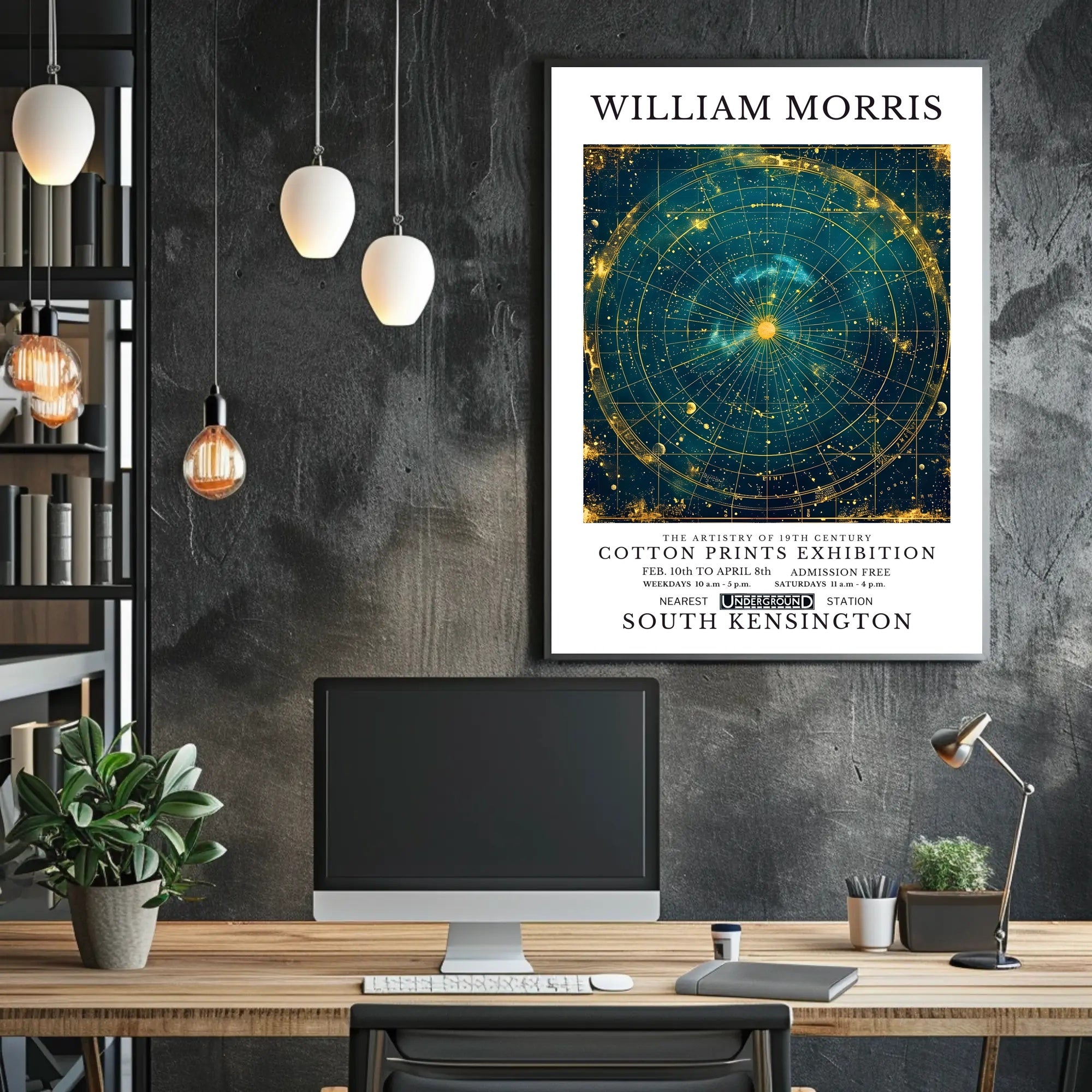 William Morris Cotton Prints Exhibition Poster