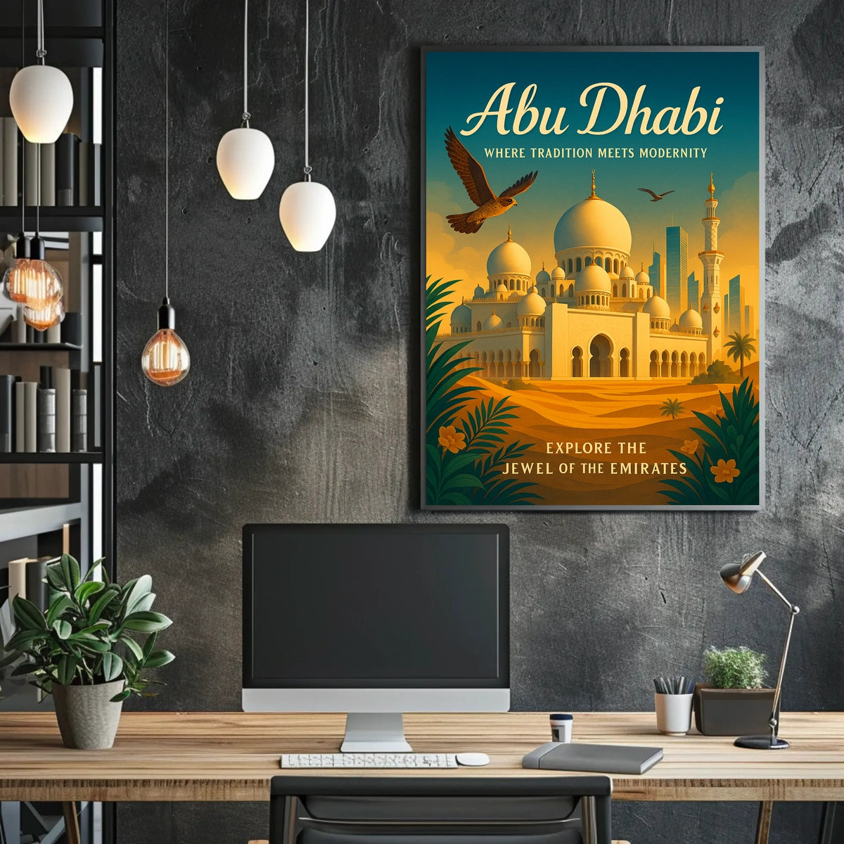 Abu Dhabi Where Tradition Meets Poster