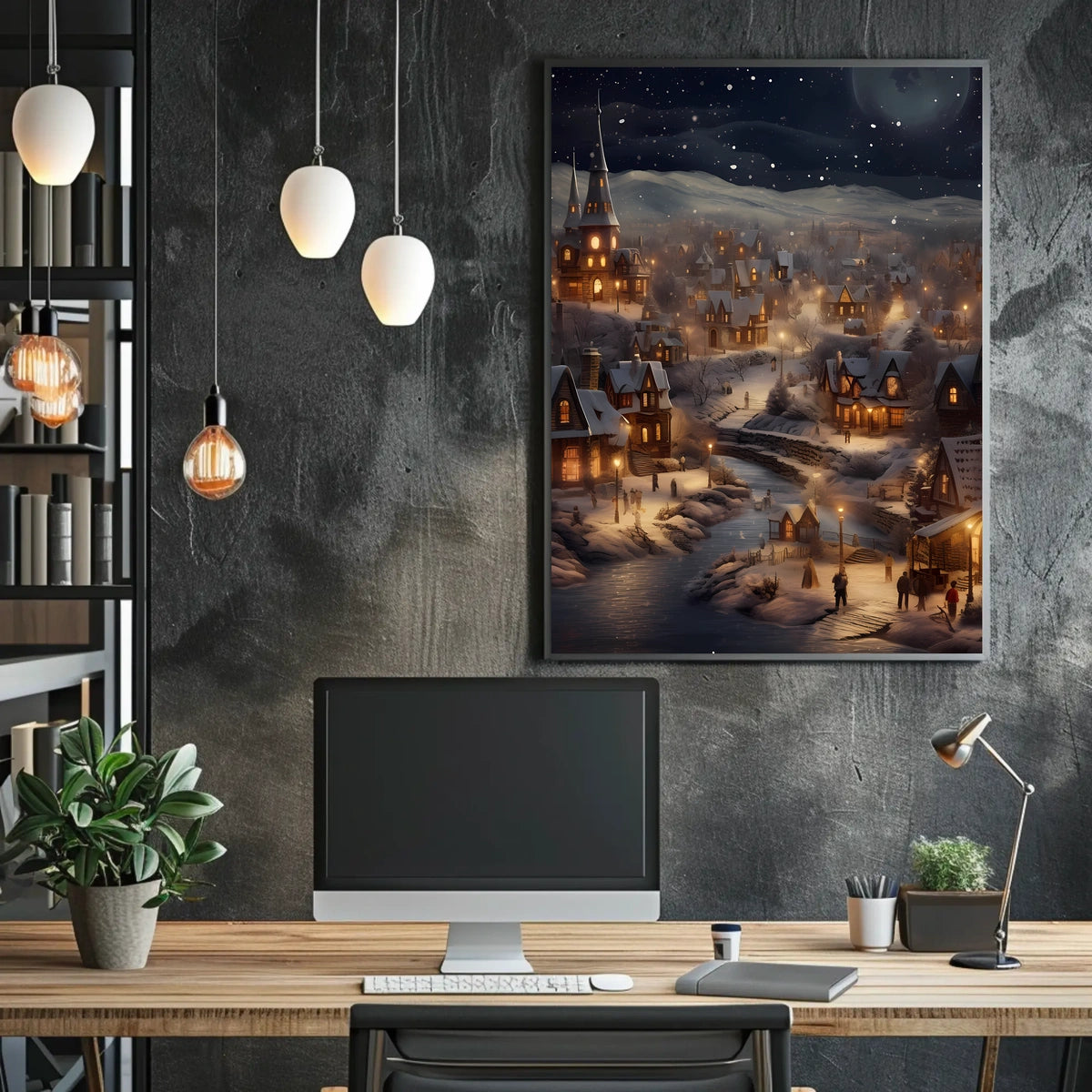 Winter Wonderland Village Poster