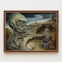 Surreal Dystopian Landscape Futuristic Sci-Fi Poster