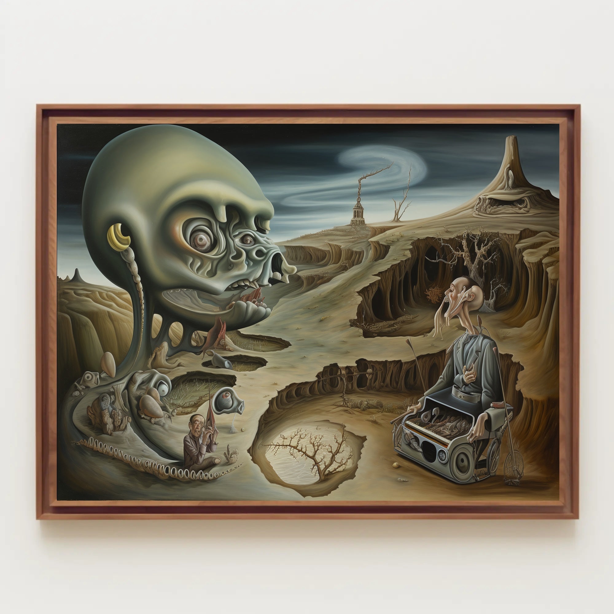 Surreal Dystopian Landscape Futuristic Sci-Fi Poster