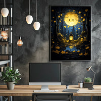 Enchanted Moonlit Forest Poster