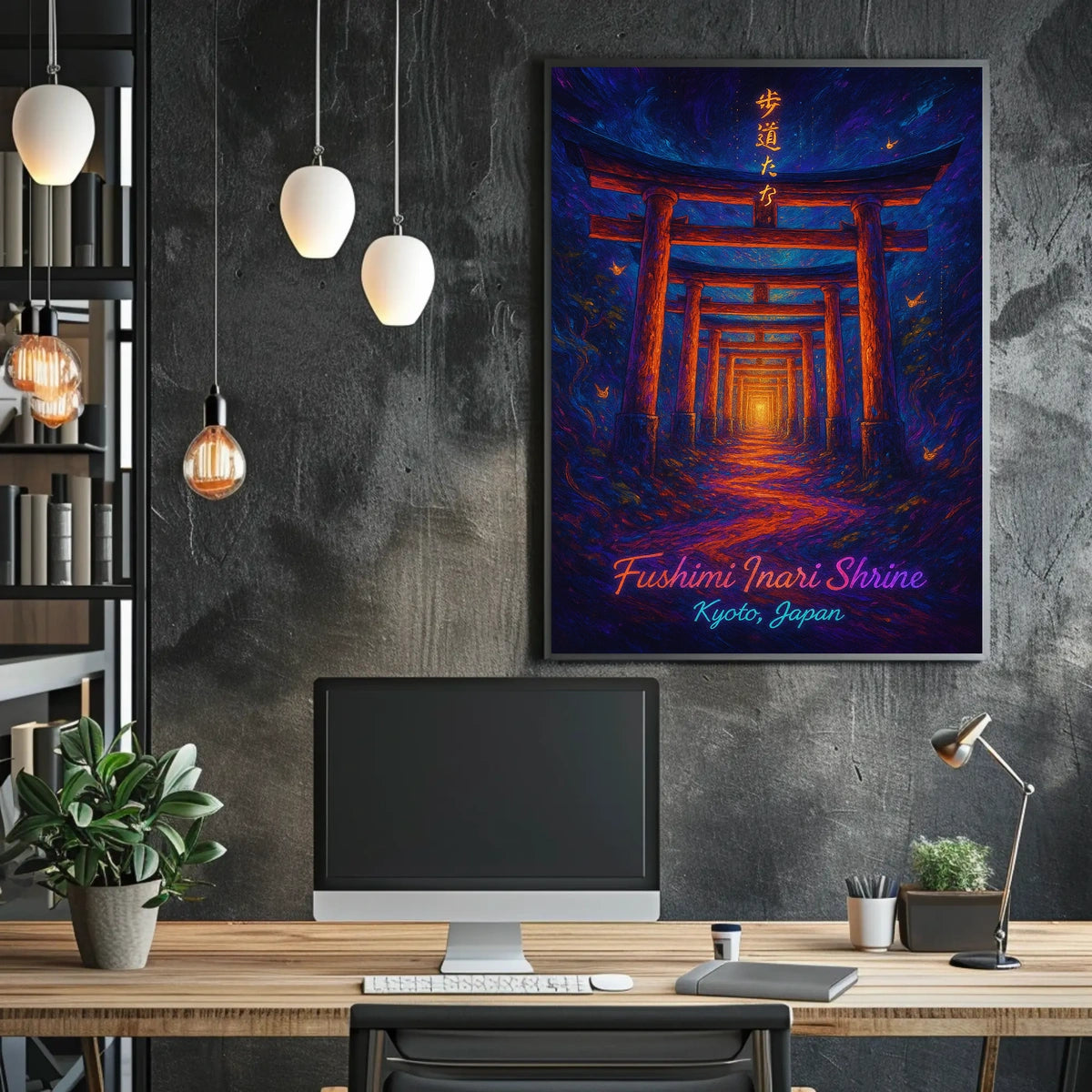 Fushimi Inari Shrine Kyoto Japan Torii Gates Poster
