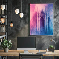 Gothic Dreamscape Watercolor Abstract Artistic Poster