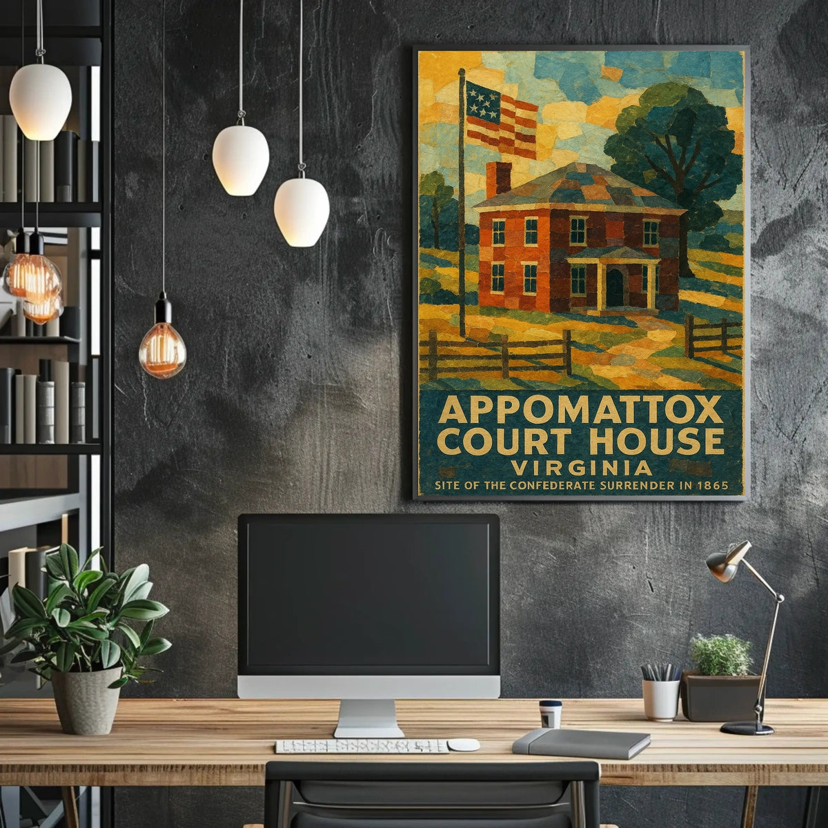 Appomattox Court House Historical Poster