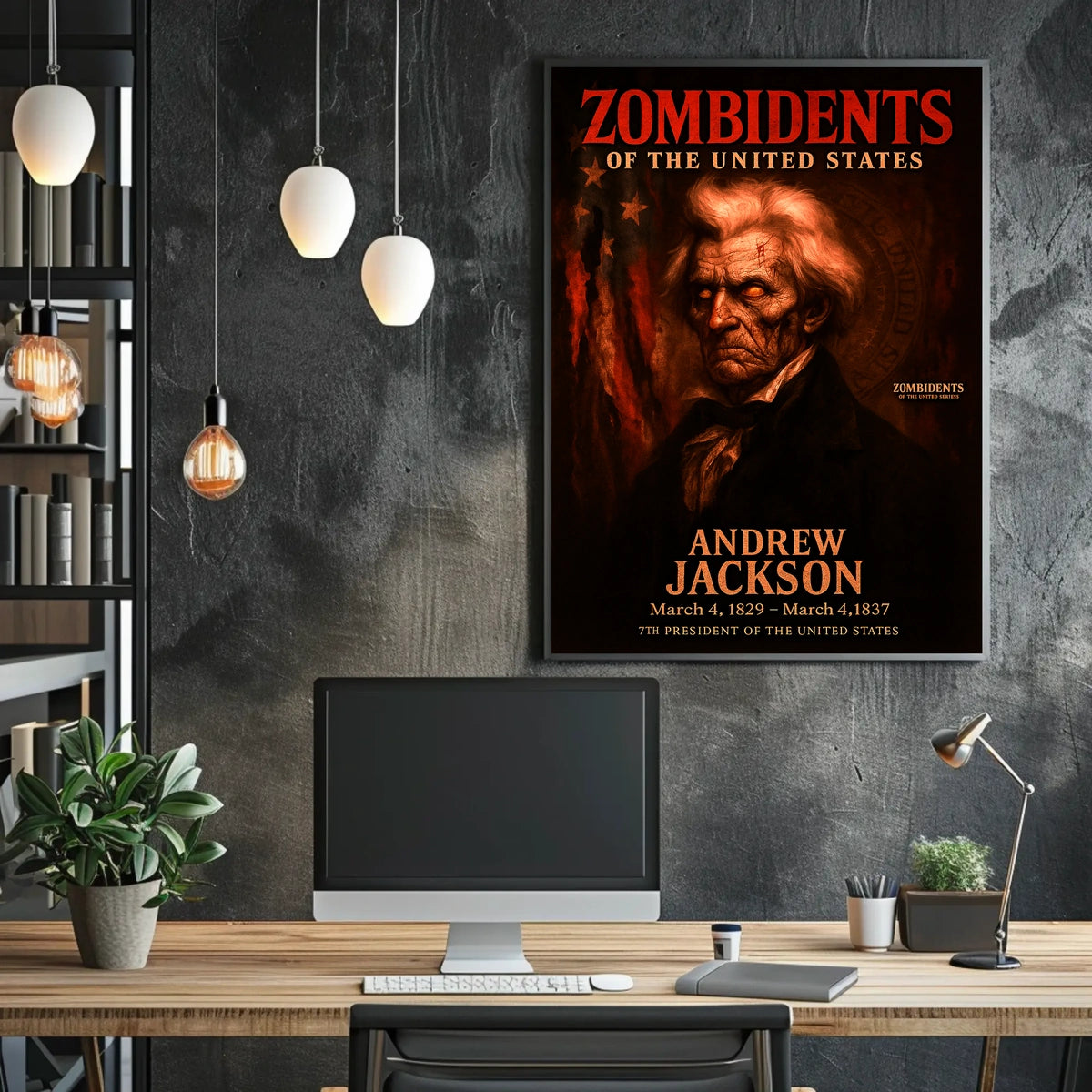 Andrew Jackson 7th President of the United States Zombidents Poster Series