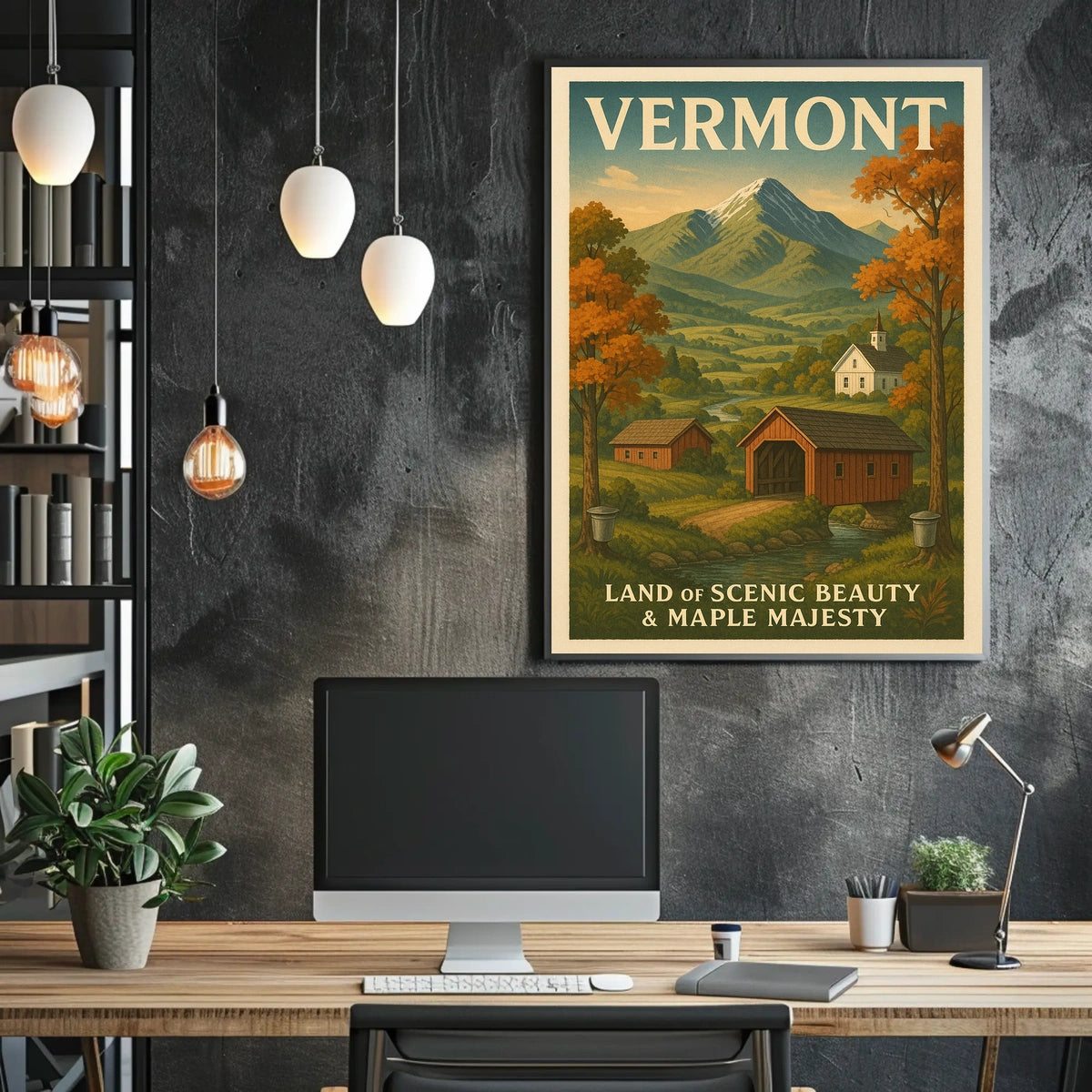 Vermont Land of Scenic Beauty Poster