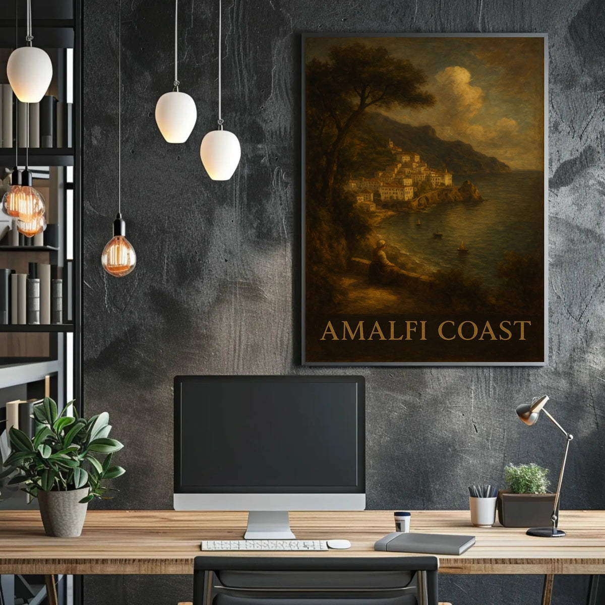 Amalfi Coast Poster Wall Art For Coastal Decor Travel Gift