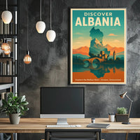 Discover Albania Vintage Travel Poster