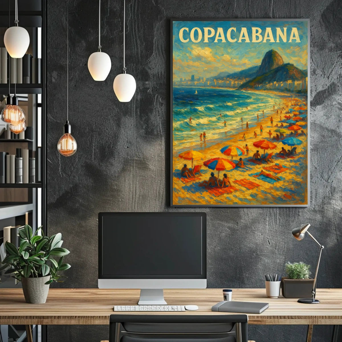 Copacabana Beach Vibes Poster Brazilian Beach Wall Art