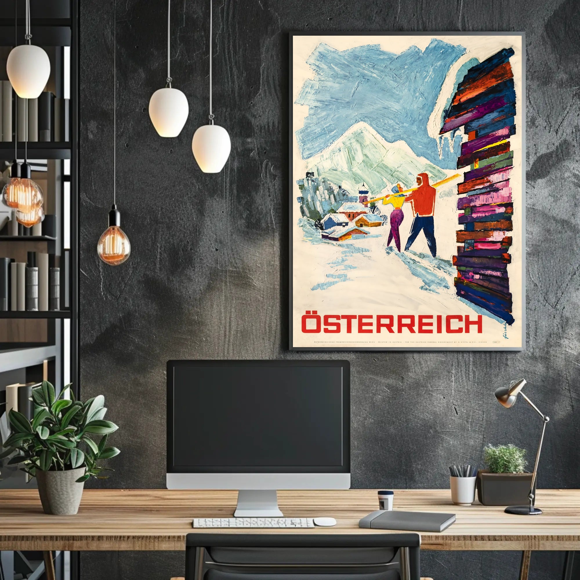 Österreich Winter Adventure Poster PosterGoat