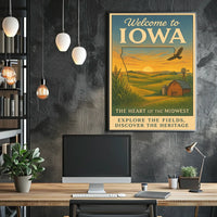 Welcome to Iowa The Heart of the Midwest Poster