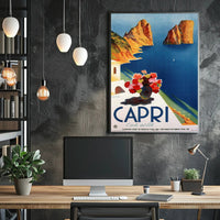 Capri Isola del Sole Travel Poster PosterGoat